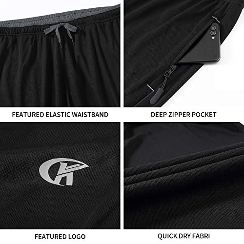 NEIKU Mens Lightweight Sweatpants with Pockets Open Bottom Mesh Athletic Pants for Running4