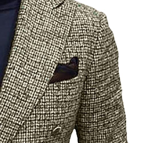 Mens Casual Suit Blazer Plus Size 2 Button Notched Lapel Jacket Coat Stylish Lightweight Business Knit Sport Coat3