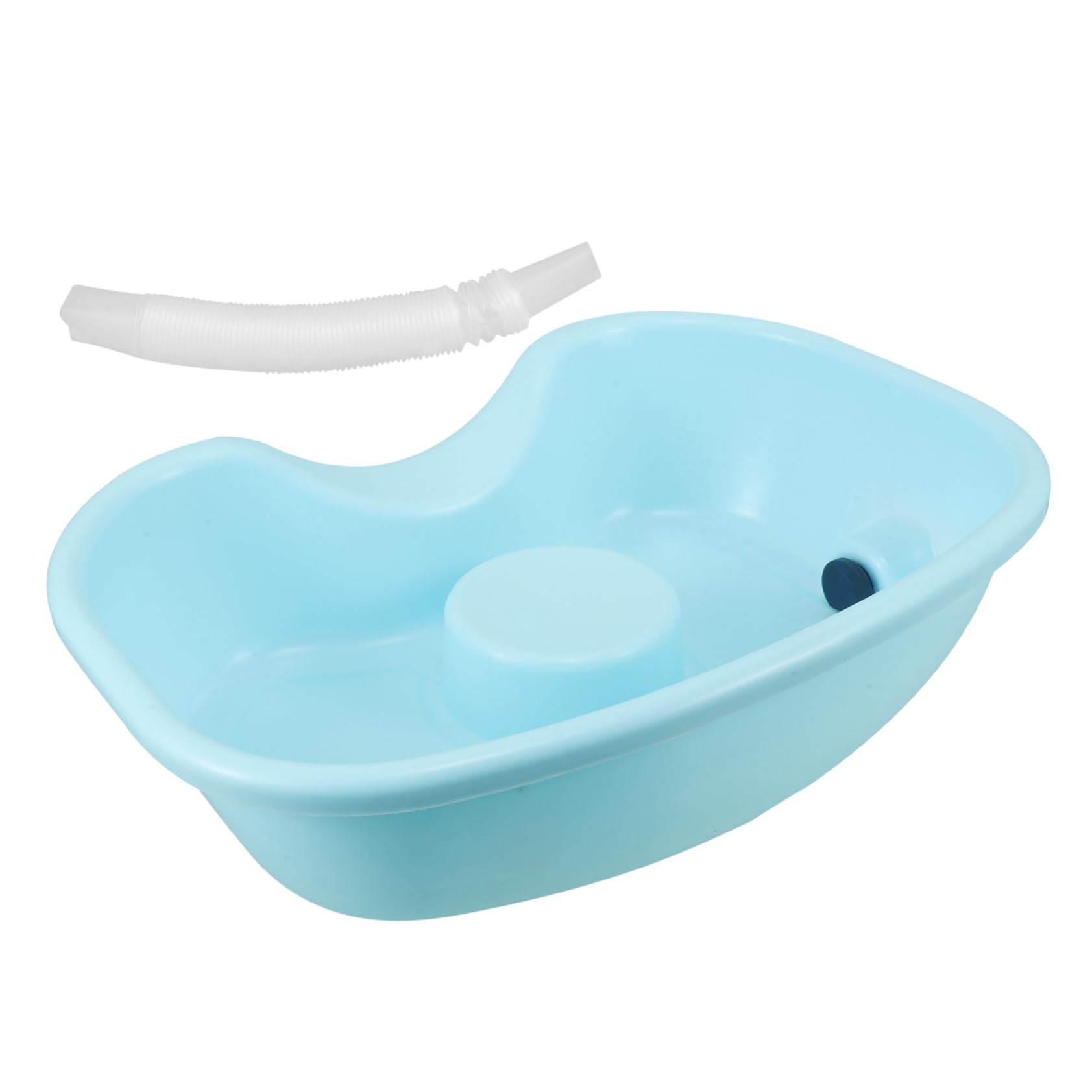 KOMBIUDA Ergonomic Bedside Hair Wash Bowl Lightweight Portable Sink for Elderly Disabled and Bedridden Patients