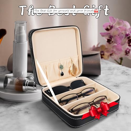 Image of Travel Sunglasses Organizer, Sunglasses Travel Case for Multiple Pairs, Multiple Glasses Travel Case for Women, Men