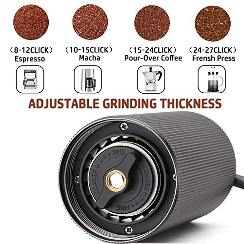 Macinacaffè Manuale, Macinacaffè Manuale in Acciaio Inossidabile Macinacaffè Manuale, Capacità 30g Macinacaffè Manuale… - immagine 4