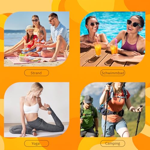 Aperol Geschenk Strandtuch 90x180cm, Aperol Strandtuch XXL 85% Polyester, Saugfähig und Schnell Trocknende, Sandfest Strandhandtuch Groß, Aperoli Spritz Accessoires Merch Deko Damen(Holy Aperoli)