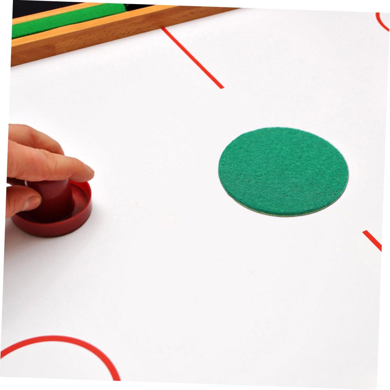 Yardwe Hockey Flannel Air Hockey Pushers Handles Self-Adhesive Mallet Pads Self-Adhesive Mallet Felt Pads