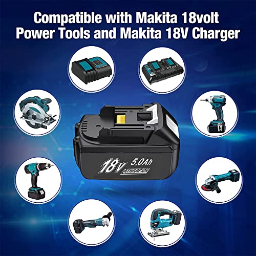 Battool Reserveaccu voor Makita,18 V, 2 stuks, vervanging voor BL1850B 18 V 5,0 Ah Li-Ion BL1850B BL1850 BL1860B BL1860… - Image 7