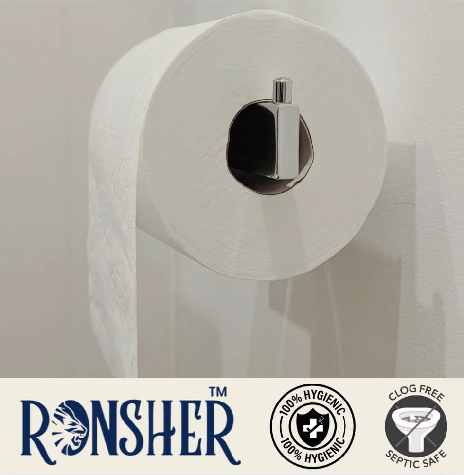 Image of Ronsher | 3 Ply Toilet Tissue Paper Roll | 12 In One Pack | 165 Sheets Per Roll | Highly Soft & Absorbent | Skin-Friendly for Gentle Comfort