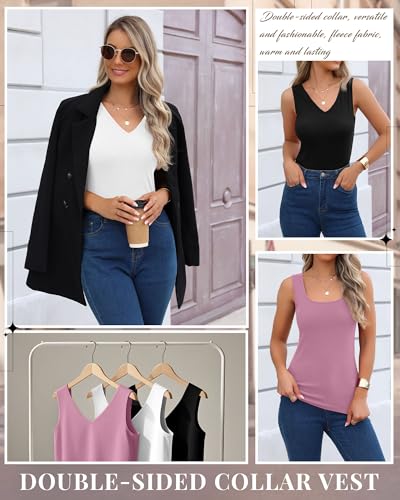 72% Off Women's Thermal Tank Tops - 3 Pack Fleece Lined Camisole