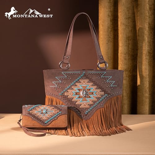 Bolso Tote Western para Mujer con Cartera 2 Piezas miniatura 3