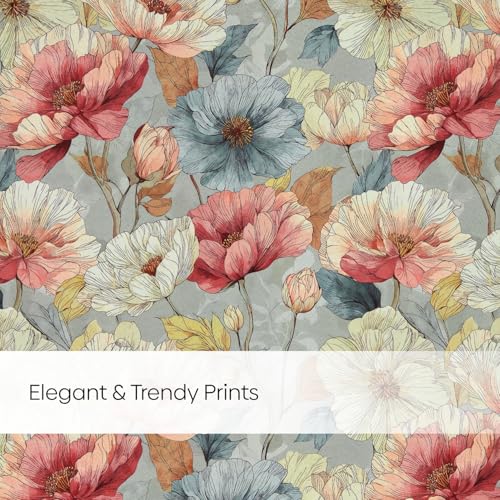 Image of haus & kinder Blackout Window Curtains 5 Feet Long Pack of 2 Window Curtains, 5 Feet Curtains for Window, 100% Room Darkening (Floral Canvas, 114x152 CM)