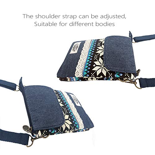 Image of Roomy Cell Phone Purse Wallet Small Crossbody Bags For Women teen girlsl | Small crossbody bags for women with Shoulder Strap,mini thread wallet,cute canvas travel purse tiny purse