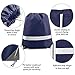 BeeGreen 20 Pieces Navy Blue Drawstring Backpack Bags Wholesale, Reflective String Bag DIY for Women and Men