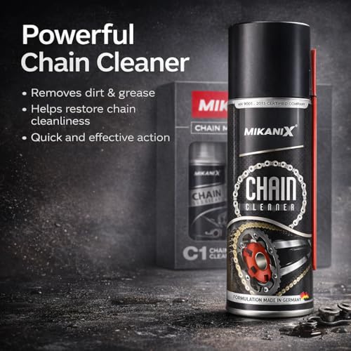 Image of MIKANIX Bike Chain Lubricant and Chain Cleaner Spray with Cleaning Brush for Motorcycle and Bicycle (300 ml)