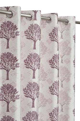 Image of Exporthub Glossy Shine 3D Floral Digital Printed Pink Colour Window Curtains 6 feet Long Set of 2 Pc, for Living Room and Bedroom (EHSPR075 64)