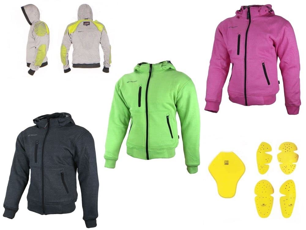 HEYBERRY Damen Hoody Motorradjacke Roller Hoodie mit Aramid Protektoren S bis XXL