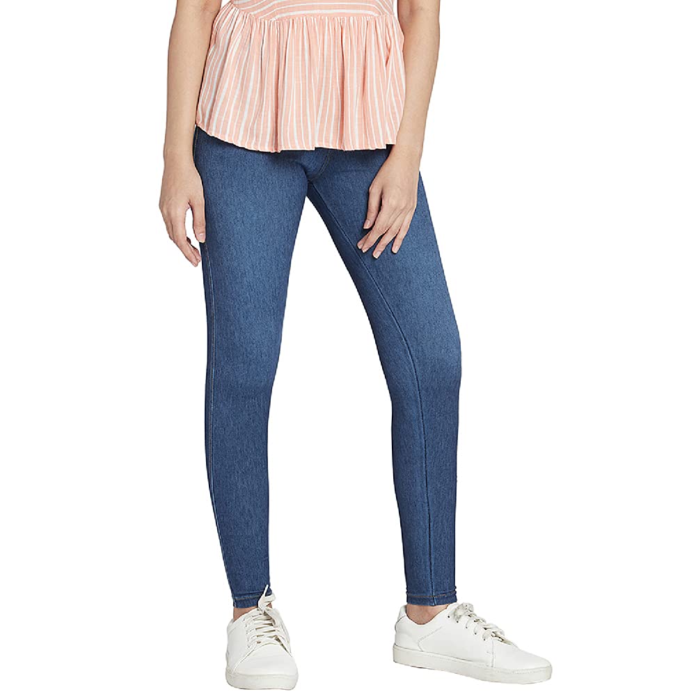 Levi's Women's Slim Fit Cotton Denim Leggings (Blue_2XL) in blue