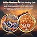 Golden Flow Sand 16 Year Sobriety Coin - Lunar Guardian Recovery AA Coins - Mountain Addiction Sober AA Chips and Medallions - Celebrate Living Clean Alcoholics Anonymous Token Gifts for Men Women