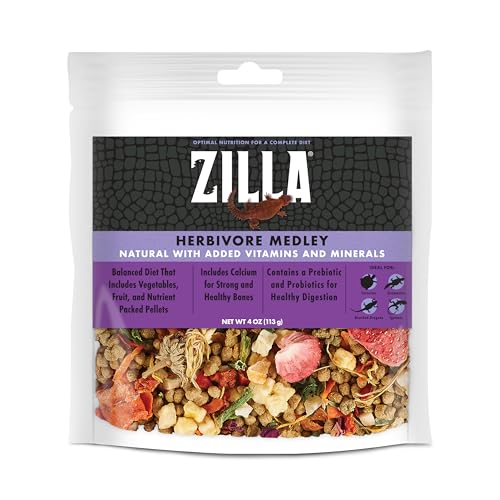 Zilla Pet Reptile Herbivore Food Medley Diet, 4 oz