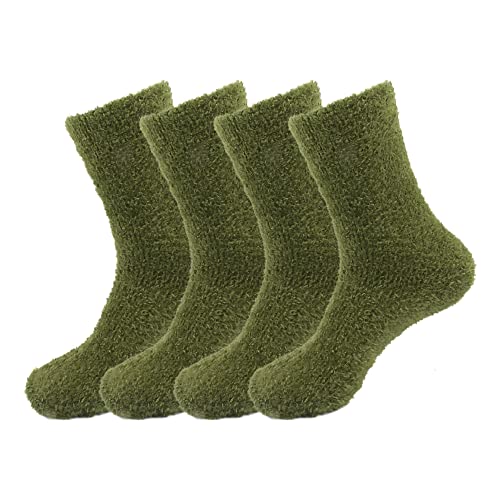 Image of BambooMN Women's Super Soft and Cozy Feather Light Fuzzy Socks - Multiple Color Options - Two Sizes - Value Packs