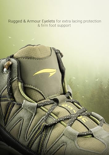 Image of ASIAN Men's Everest-21 Sports Trekking & Hiking,Walking Hi-Neck Shoes with Rubber Outsole & Memory Foam Insole Lace-Up Shoes for Men's & Boy's
