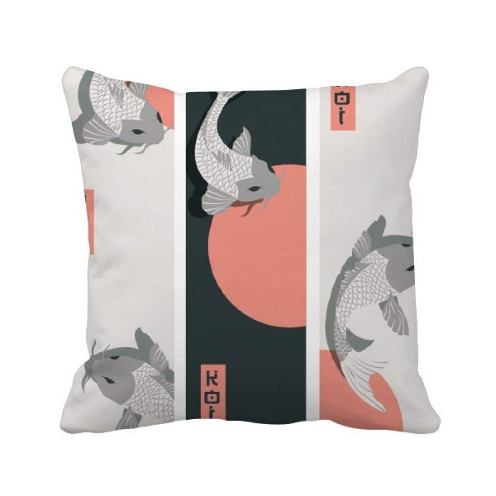 Housse de coussin motif poisson chinois, une idée cadeau déco zen originale