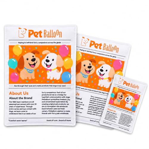Durable Newspaper Dog Toy 2026 New Pet Balloon Indestructible Newspaper Dog Toy Crinkle Squeaker Interactive Dogs Toys for Small Medium Dogs Aggressive Chewers Washable Bite Resistant(2-Pack)