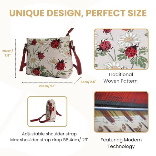 Signare Tapestry Crossbody Bag Sling Shoulder Purse for Women3