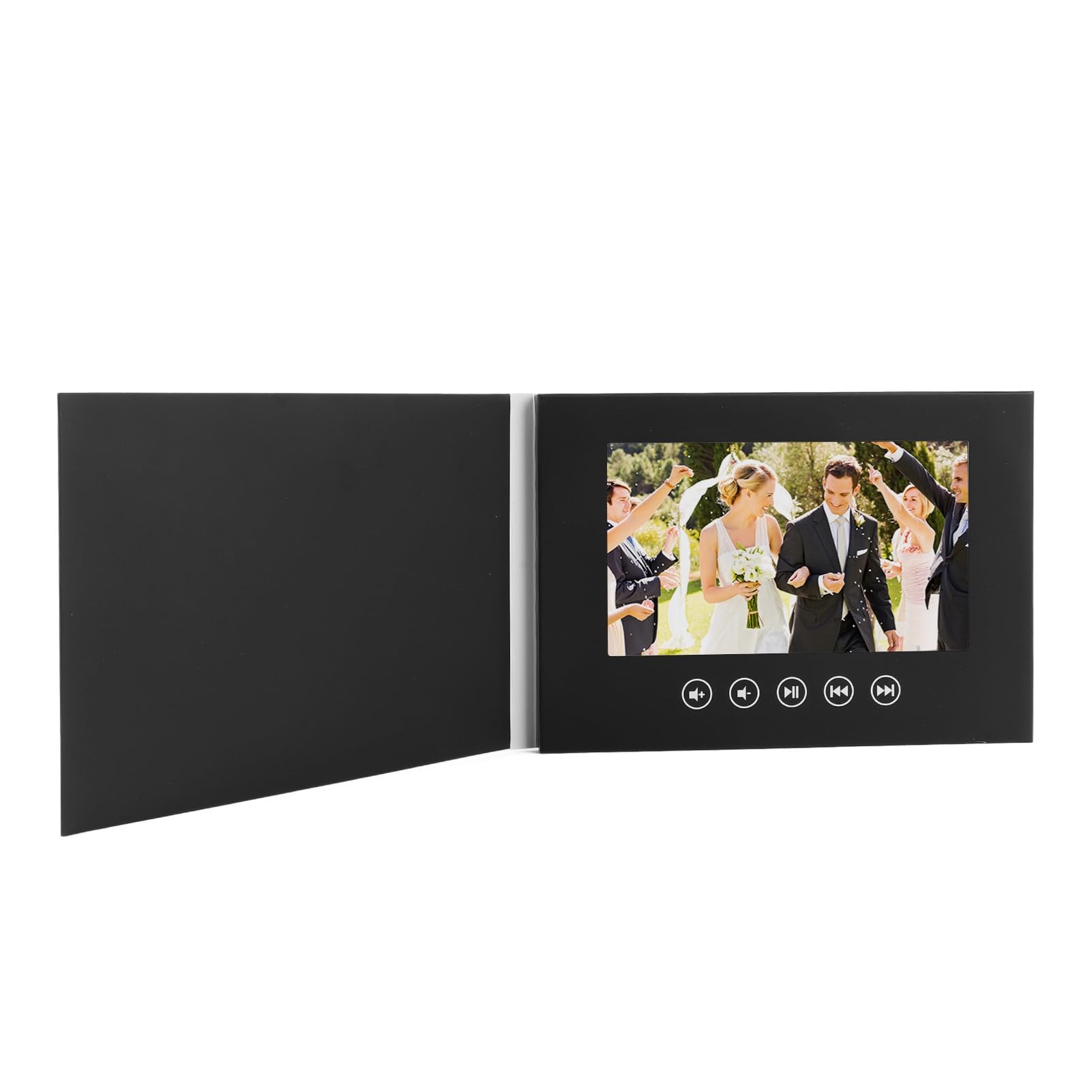 Tarjeta de Felicitación de Vídeo Electrónica, Folleto de Vídeo LCD, Tarjeta Personalizable con Reproducción HD 720P y Altavoz Integrado para Regalo de Cumpleaños de Aniversario de Boda de