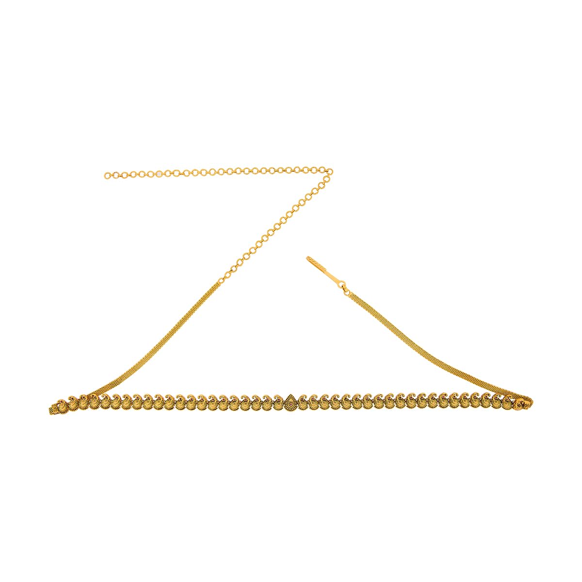 kushal's Fashion Jewellery Ruby Gold Plated Antique Kamarbandh Waist Belt with Adjustable Chain for Women - Bridesmaid & Special Occasion Jewellery - 451875-picture-23