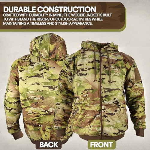 Mountain Creations Military Style Woobie Hoodie 2.0 Jacket, Lightweight, Warm, Water-Resistant, Insulated2