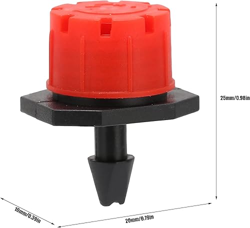 Miniatura 6 de Jadeshay Boquilla de riego por goteo ajustable de 14 pulgadas, rociadores de agua roja de 360 para jardín, césped y sistema de riego de plantas en