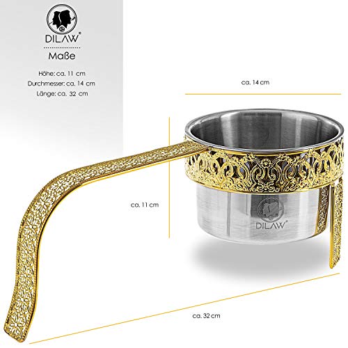 DILAW® Shisha Kohlekorb Oriental Flach Edelstahl Kohlebehälter für Shisha Kohle & Grill Kohle Char-Basket Holzkohlekörbe… – Bild 6