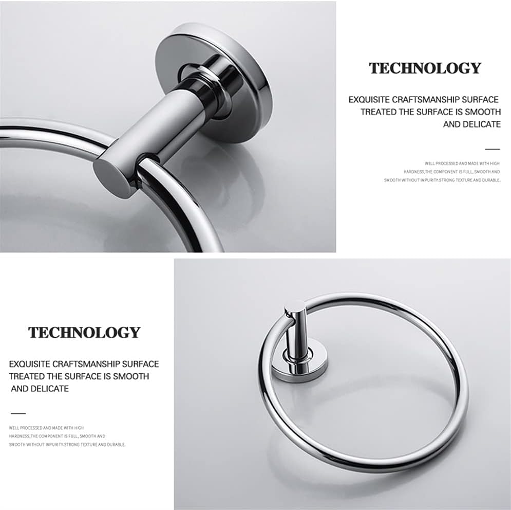 LSLYTQ Bathroom Hardware Towel Ring, Wall Mount Towel Holder, Style Bathroom Towel Hanger