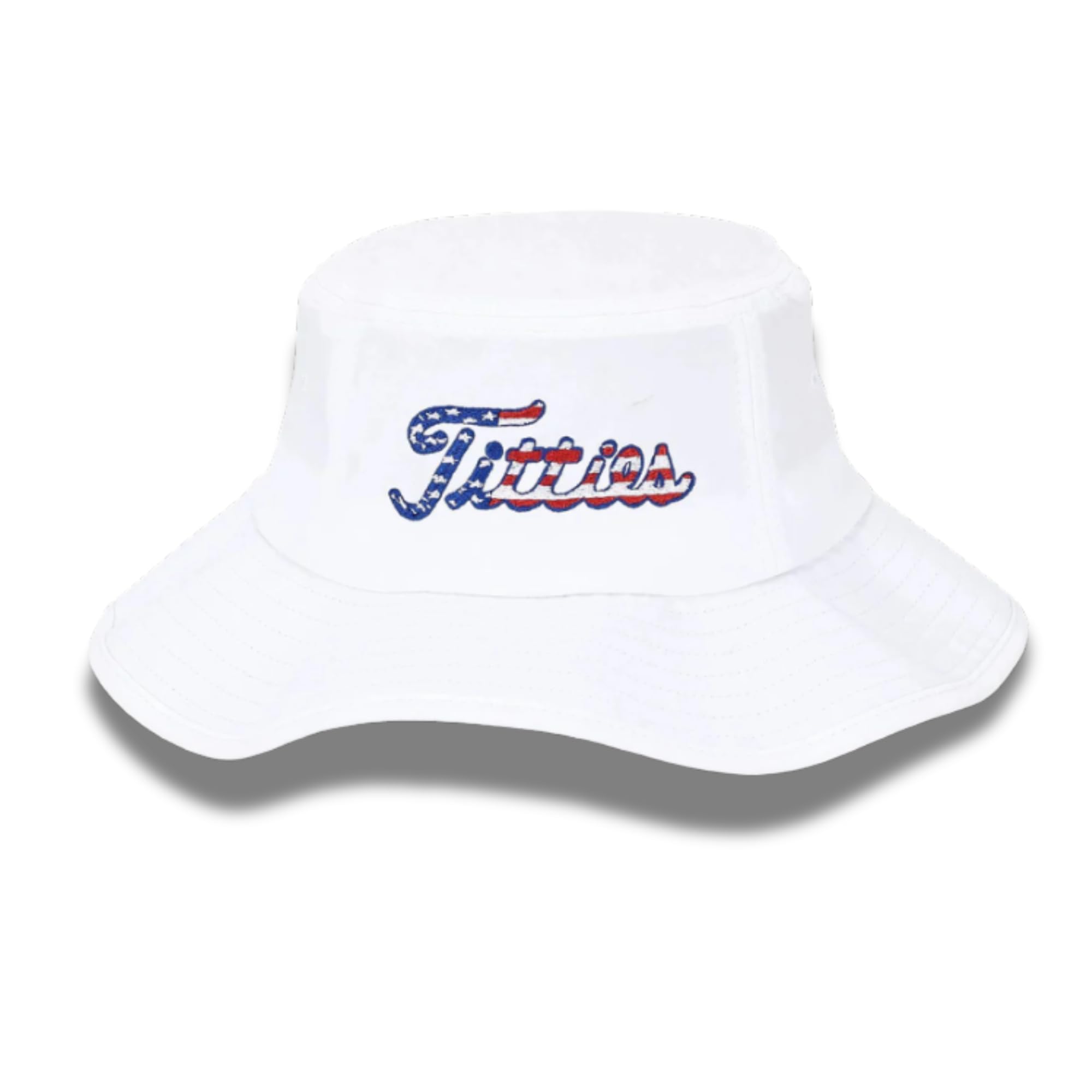Curves &amp; Clubs Titties Golf Hat, Funny Rope Snapback for Men with USA Flag, Breathable Performance Golf Cap