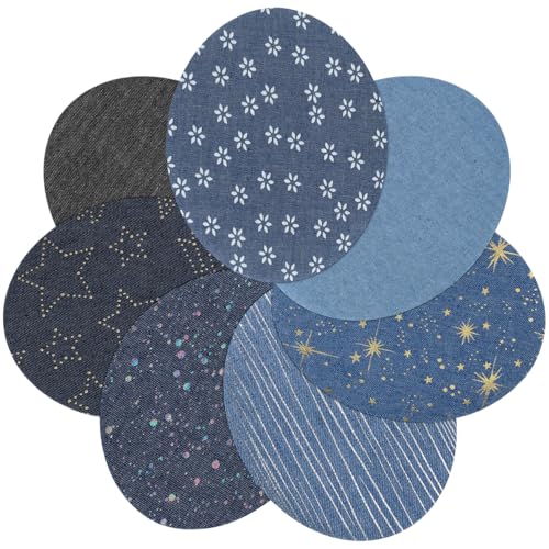 Healifty 13Pcs Denim Patches Sewing Repair Patches Jeans Patch Iron on Applique for Clothing Jeans and DIY Repair (Random Colors)