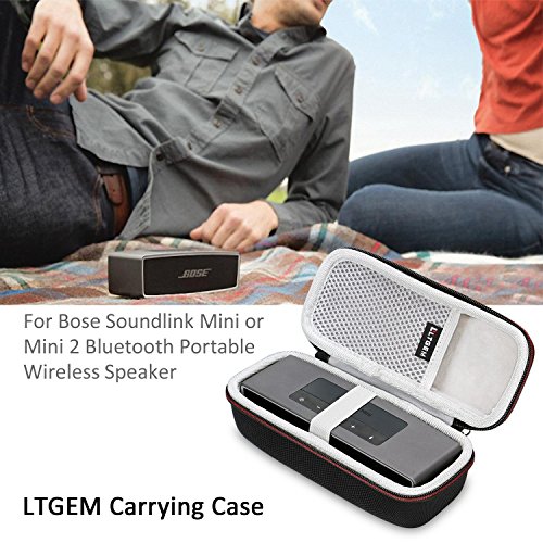 Image of L LTGEM Case for Bose Soundlink Mini /Mini 2 Bluetooth Portable Wireless Speaker - with Mesh Pocket for Accessories - Fits with The Bose Silicone Soft Cover.