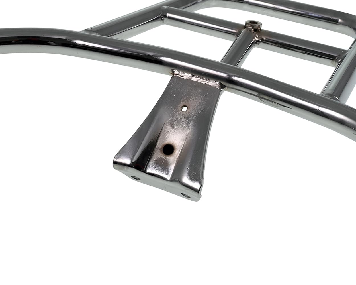 2EXTREME Top Case Träger chrom starr universal kompatibel für Vespa Primavera 3V / Touring Euro4, i.e. 3V / Touring