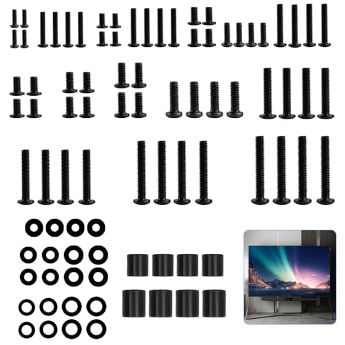 ca. 92 Stk für VESA Schrauben Set, M4 M5 M6 M8 Universal Fernseher TV Wandhalterung Schrauben Set für TV Ständer Monitorständer Mounting Hardware, Bis Zu 80 Zoll, mit Abstandshalte Unterlegscheiben ca. 92 Stk für VESA Schrauben Set, M4 M5 M6 M8 Universal Fernseher TV Wandhalterung Schrauben Set für TV Ständer Monitorständer Mounting Hardware, Bis Zu 80 Zoll, mit Abstandshalte Unterlegscheiben