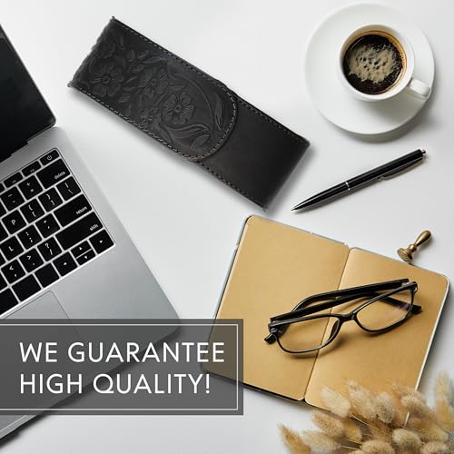 Image of Orsus Women's Hard Glasses Case with Belt Clip - Premium PU Leather with Felt Lining, Magnetic Closure - Eyewear Pouch