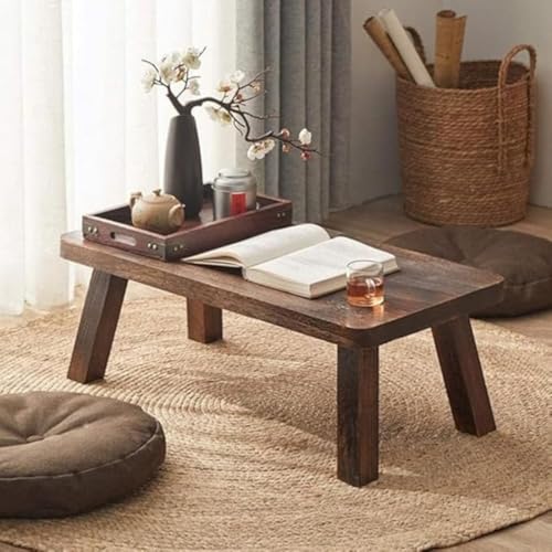 Image of 65Cm Japanese Style Sheesham Wood Coffee Table for Living Room, Dining Room, Bedroom, Kitchen, Office Home Decor (85 * 42 * 35 Cm)