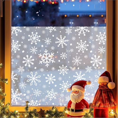 Vinilo decorativo ventana copos de nieve blanco Alwayspon miniatura 3