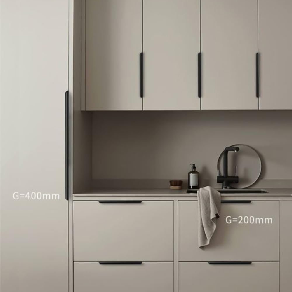2 maniglie per mobili nascoste, maniglie curve, moderne, maniglie invisibili, per armadi da cucina, armadio, guardaroba, maniglie da cucina, oro, 40 cm