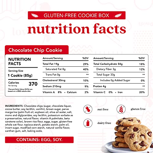 David'S Cookies Gluten-Free Chocolate Chip Cookies 9-Pack - Gourmet Cookies With No Added Preservatives thumb #6