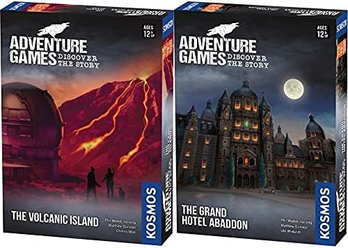 Thames & Kosmos Adventure Games 2-Pack Bundle | The Volcanic Island & The Grand Hotel Abaddon | Collaborative, Replayable Storytelling Game Experience for 1 to 4 Players Ages 12+ image 2