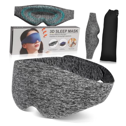 Anneome 立体睡眠アイマスク 軽量調節可能ストラップ付き 収納袋付 快適通気素材使用 完全遮光 睡眠用アイカバー 女性向け 旅行 昼寝 オフィ