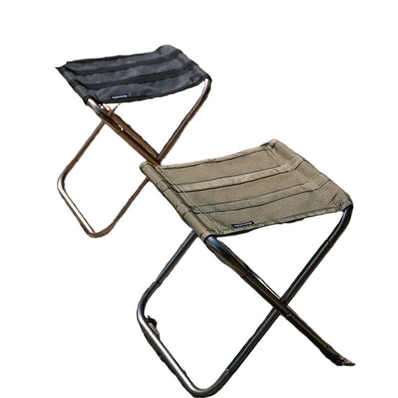 Sgabello basso mini in alluminio portatile per spiaggia(Black)