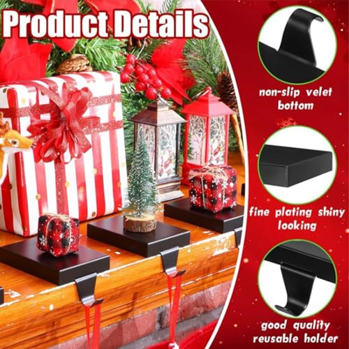 Supports de chaussettes de cheminée décoration Noël métal lot de 4