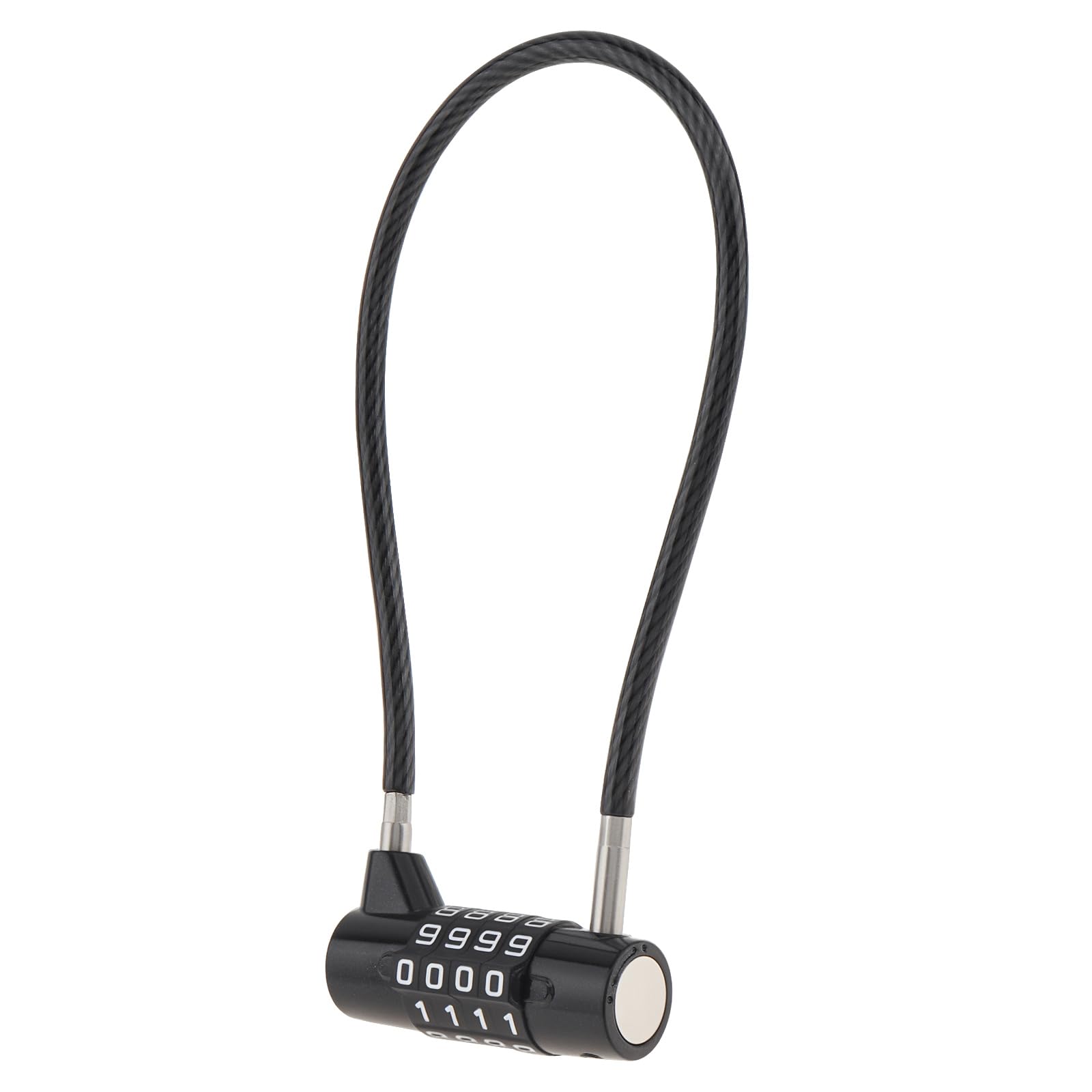 Candado de combinación de cable con acero flexible anti-corte para proteger puertas y vallas exteriores