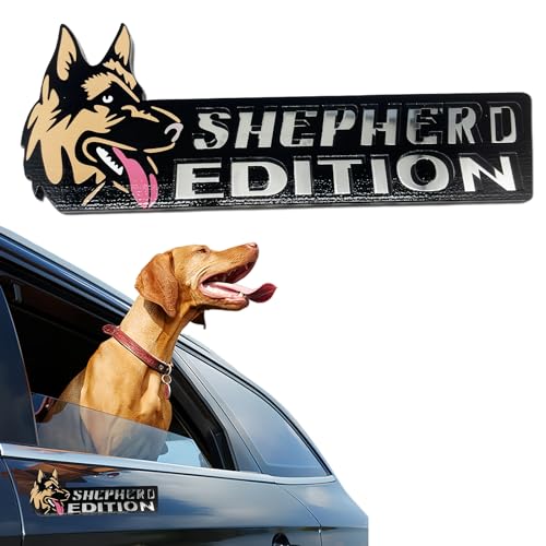 Image of Car Emblem: Dog Car Badge Laser Cutting Emblem Cool Decals Trucks German Shepherd Badge Corgi Edition Doodle Golden Retriever Vehicles Dachshund Addition Rottweiler (German Shepherd 1)