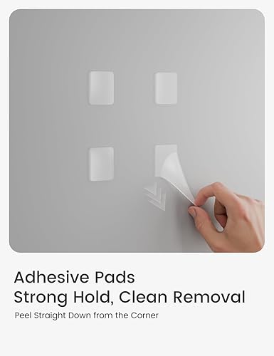 Miniatura 7 de Tablero de anuncios grande de fieltro, 48 x 36 pulgadas, alternativa al corcho, paquete de 12, 70 lengüetas adhesivas removibles, panel para pared,