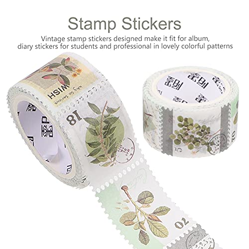EXCEART 1 Rolo Selo Do Vintage Retro Decorativo Fita Washi Decalques de Papel Scrapbook Jornal Diári