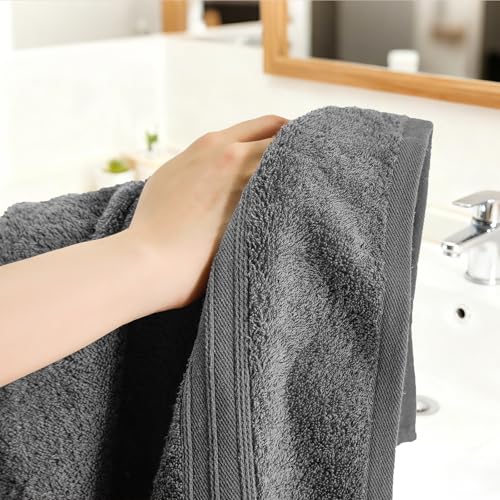 CELESTA Gästehandtuch 2er-Set, 30x50 cm – 100% ringgesponnene Baumwolle, Saugstark & Weich – Oeko-TEX Zertifizierte Handtücher – Grau